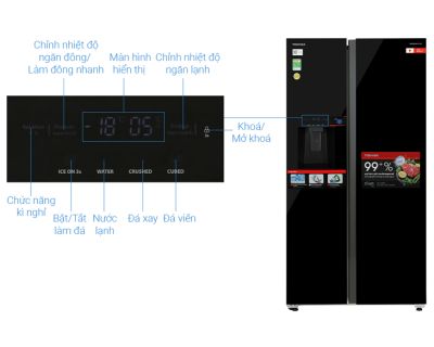 Tủ lạnh Toshiba Inverter 568 lít GR-RS755WIA-PGV(22)-XK