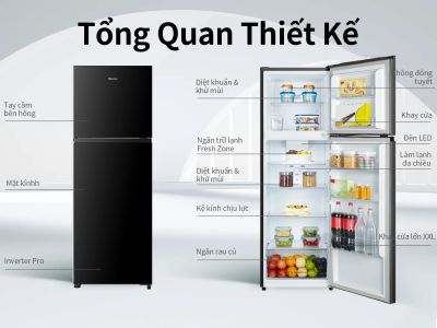 Tủ lạnh Hisense Inverter 324 lít RT469N4EBU